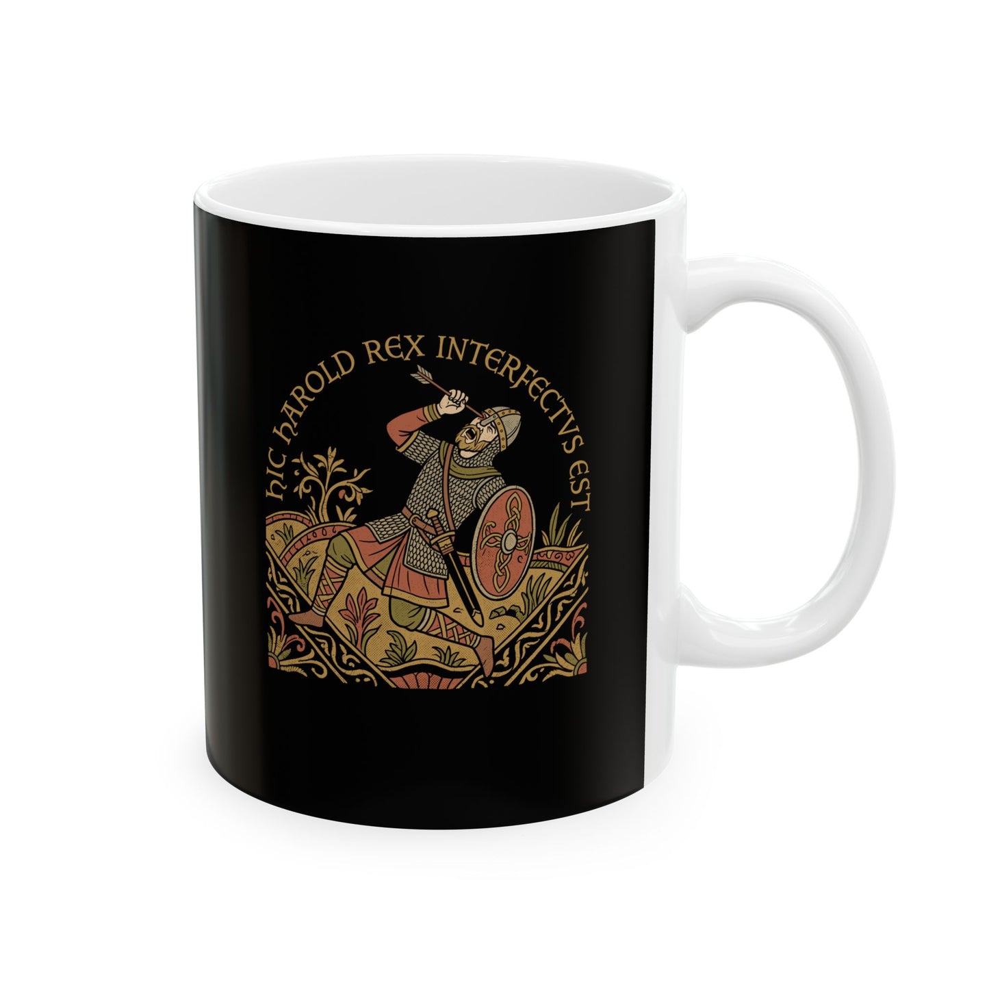 Hic Harold Interfectus Battle of Hastings Ceramic Mug, (11oz, 15oz)