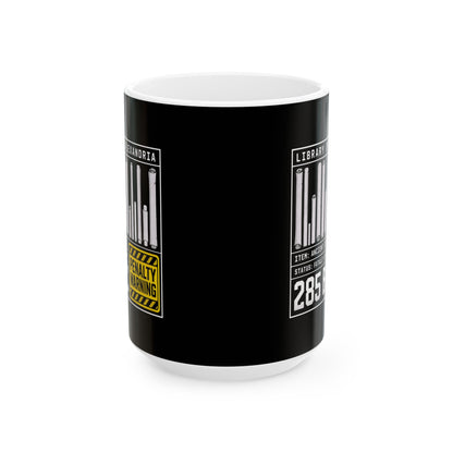 Library of Alexandria Fatally Overdue Scroll Ceramic Mug, (11oz, 15oz)