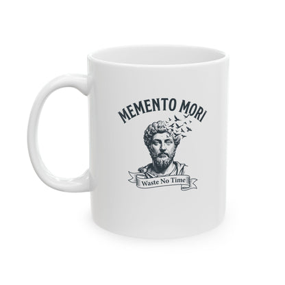 Marcus Aurelius Memento Mori Ceramic Mug, (11oz, 15oz)
