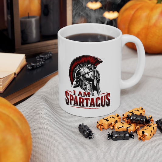 I Am Spartacus Helmet Ceramic Mug, (11oz, 15oz)