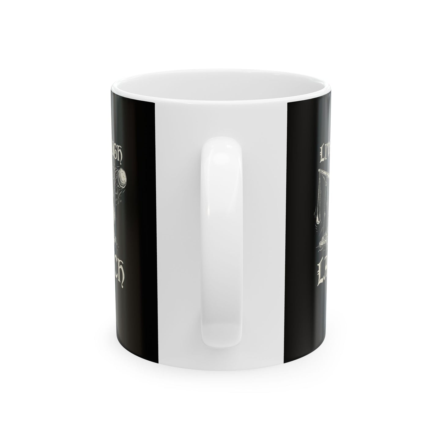 Live Laugh Launch Trebuchet Ceramic Mug, (11oz, 15oz)