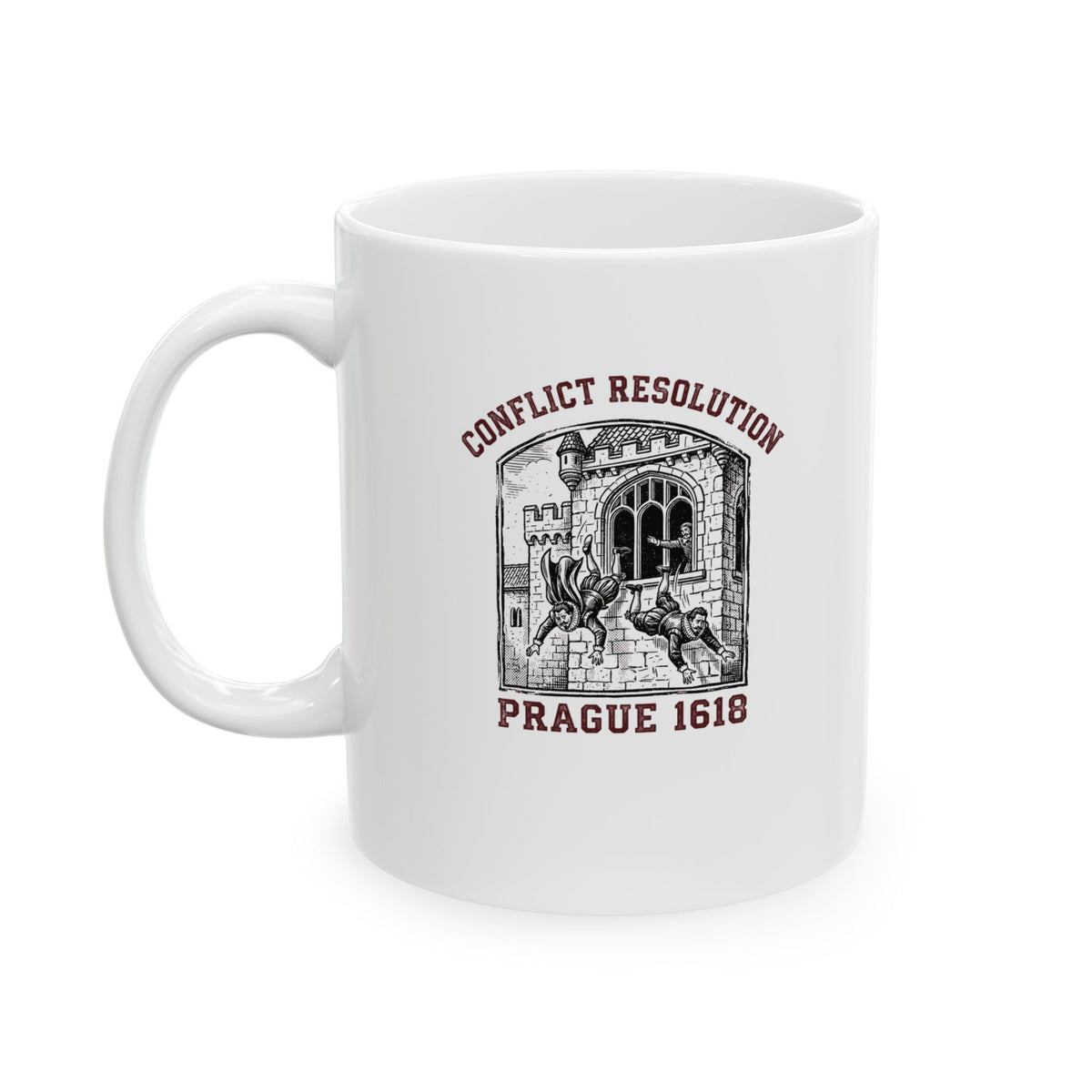 Prague Defenestration Ceramic Mug, (11oz, 15oz)