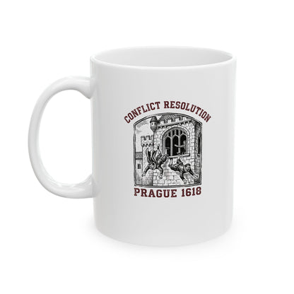Prague Defenestration Ceramic Mug, (11oz, 15oz)