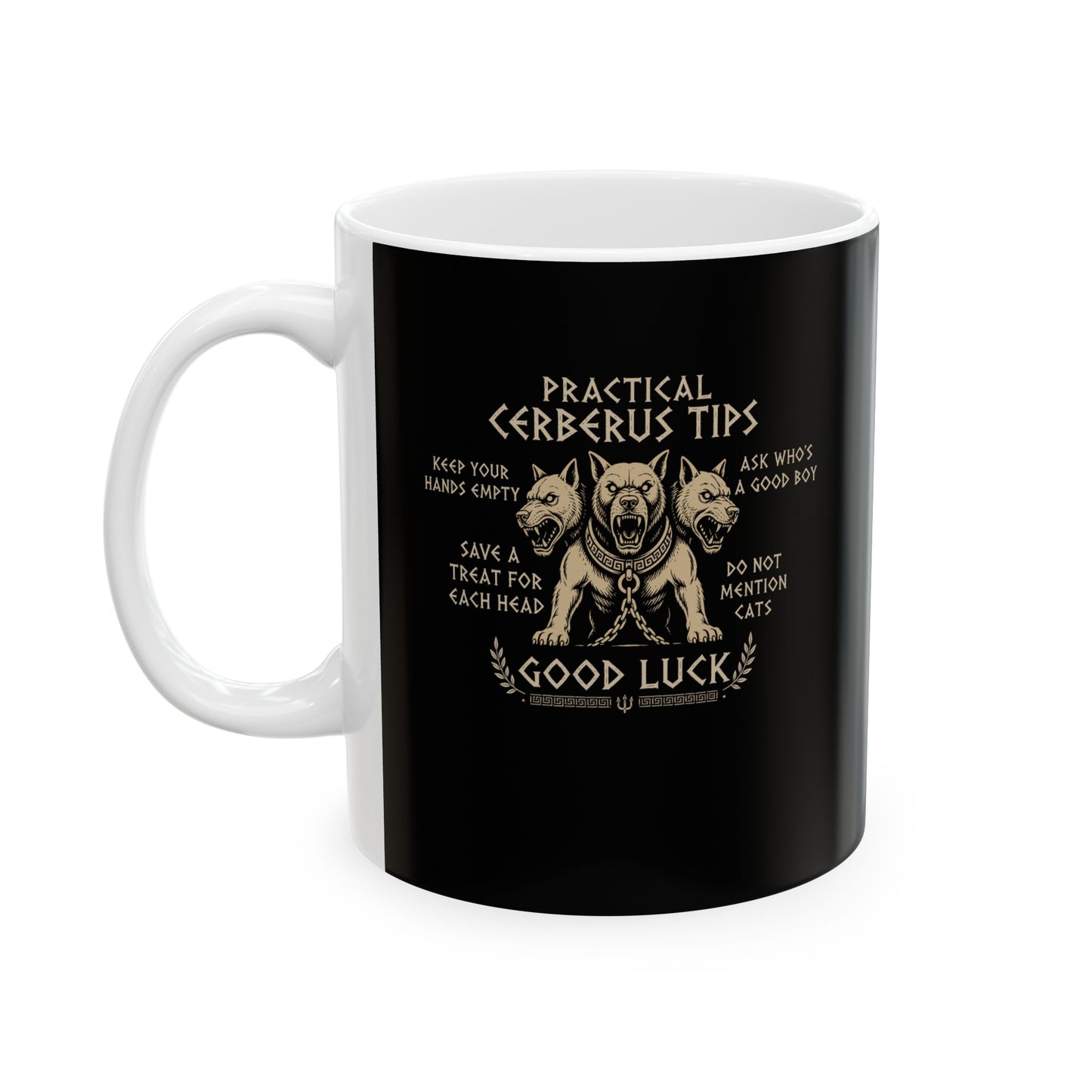 Practical Cerberus Tips Ceramic Mug, (11oz, 15oz)