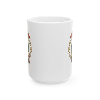 Knight Templar Filigree Ceramic Mug, (11oz, 15oz)