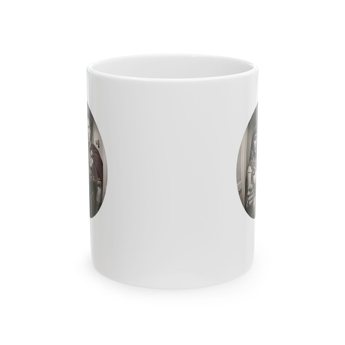 Peephole View Antony and Cleopatra Ceramic Mug, (11oz, 15oz)