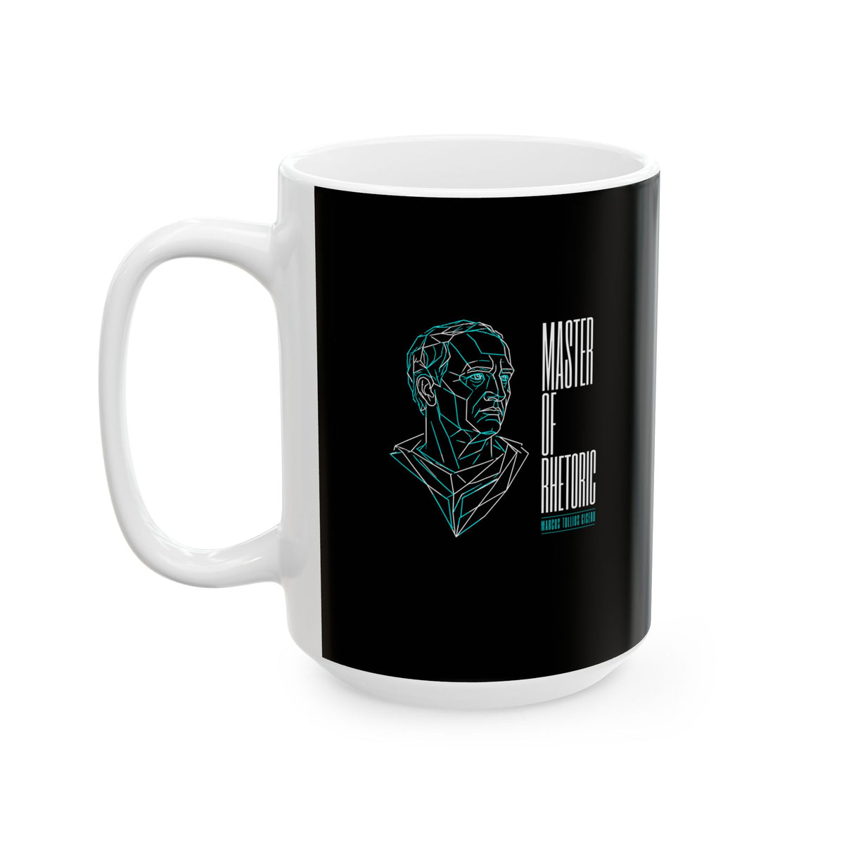 Cicero Master of Rhetoric Line Art Ceramic Mug, (11oz, 15oz)