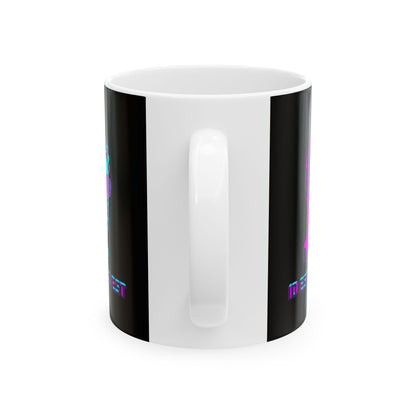 Vaporwave Aurelius It Is What It Is Latin Quote Ceramic Mug, (11oz, 15oz)