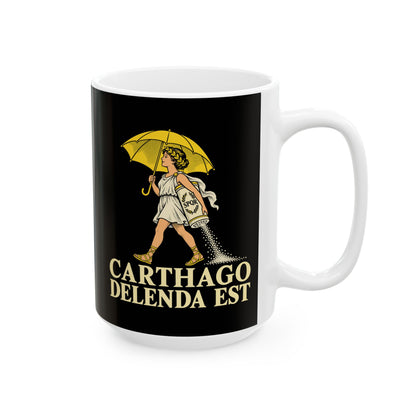 Carthago Delenda Est Salt Girl Lithograph Ceramic Mug, (11oz, 15oz)