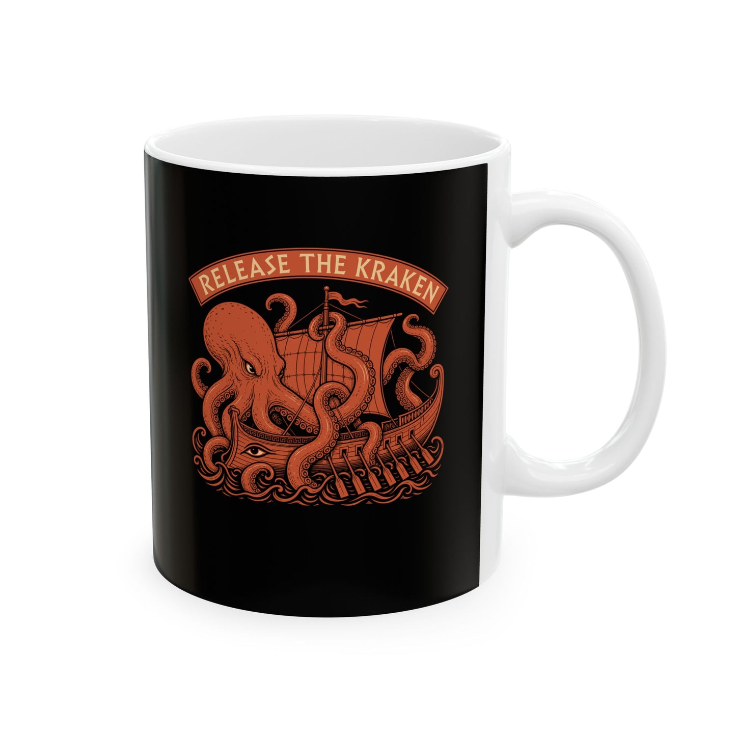 Release the Kraken Ceramic Mug, (11oz, 15oz)