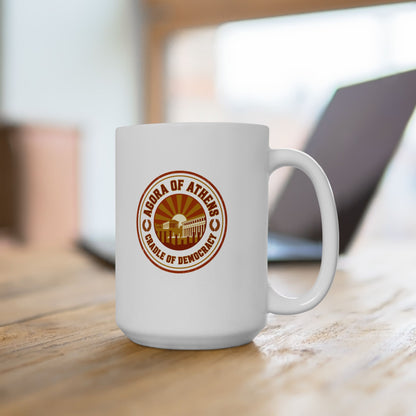 Athens Agora Cradle of Democracy Ceramic Mug, (11oz, 15oz)