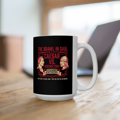 Caesar vs Vercingetorix Battle of Alesia Ceramic Mug, (11oz, 15oz)