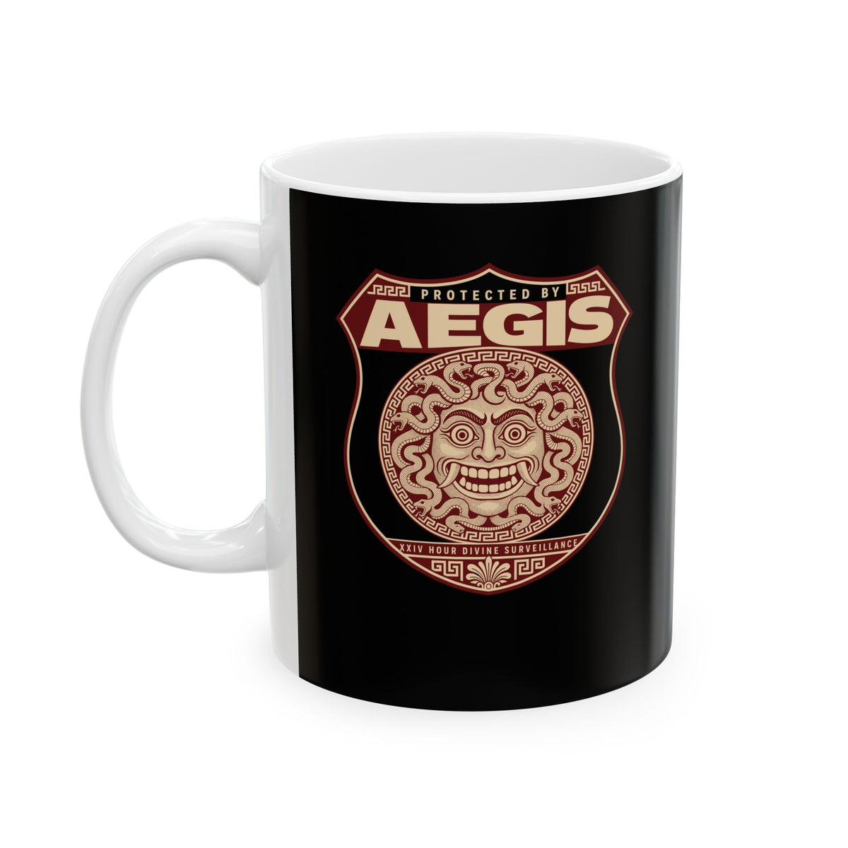 Protected by Aegis Shield Ceramic Mug, (11oz, 15oz)