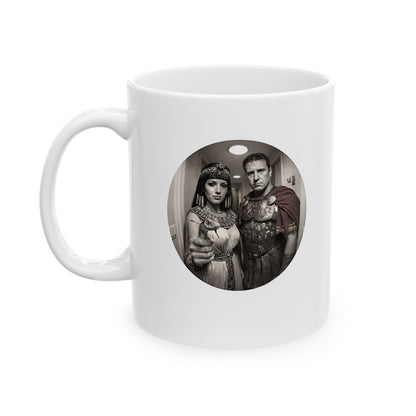Peephole View Antony and Cleopatra Ceramic Mug, (11oz, 15oz)