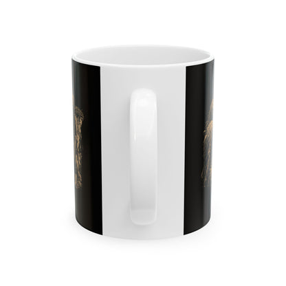Viking Placing a Baby Bird in Nest Ceramic Mug, (11oz, 15oz)