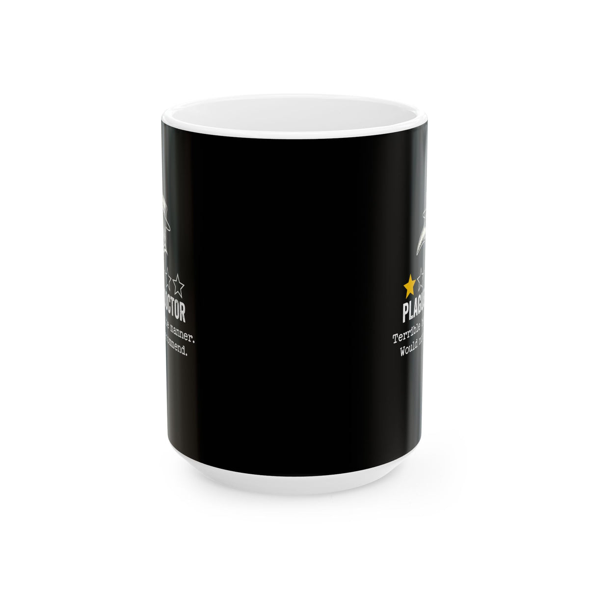 Plague Doctor Bad Review Ceramic Mug, (11oz, 15oz)