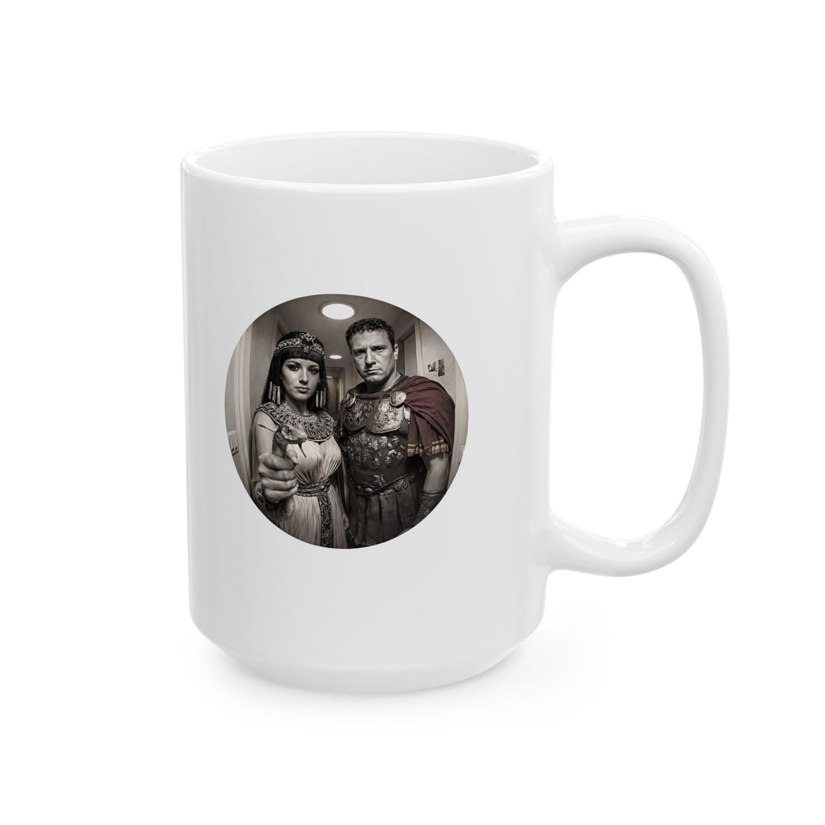 Peephole View Antony and Cleopatra Ceramic Mug, (11oz, 15oz)