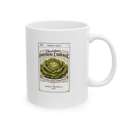 Emperor Diocletian Cabbage Farmer Ceramic Mug, (11oz, 15oz)