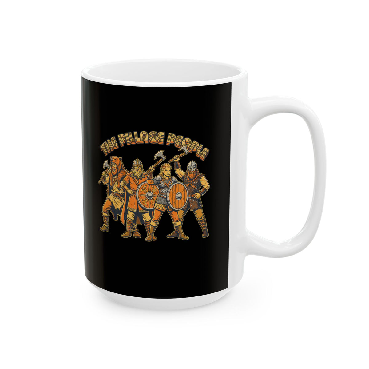 70's The Pillage People Vikings Ceramic Mug, (11oz, 15oz)