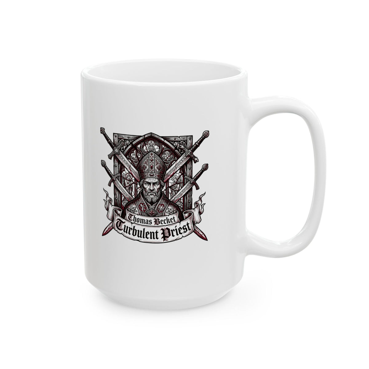 Thomas Becket Turbulent Priest Ceramic Mug, (11oz, 15oz)