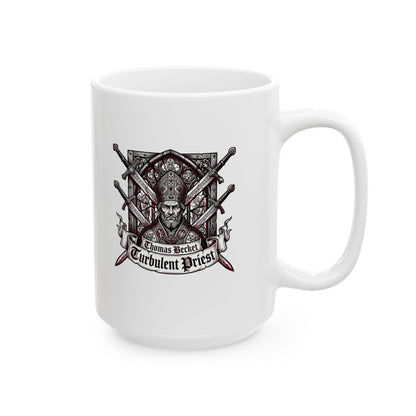 Thomas Becket Turbulent Priest Ceramic Mug, (11oz, 15oz)