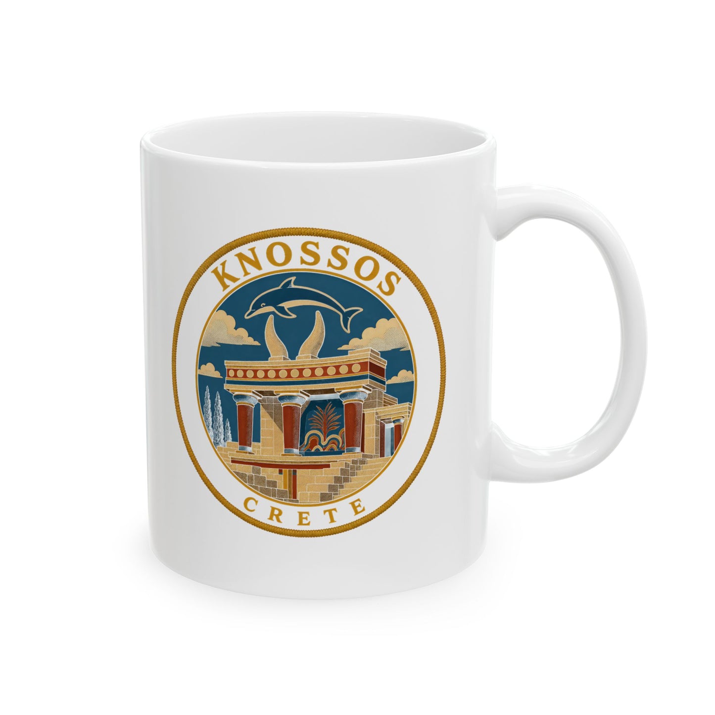 Knossos Crete Palace Patch Ceramic Mug, (11oz, 15oz)
