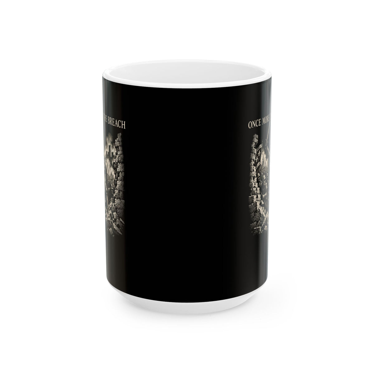 Henry V Unto The Breach Engraving Ceramic Mug, (11oz, 15oz)