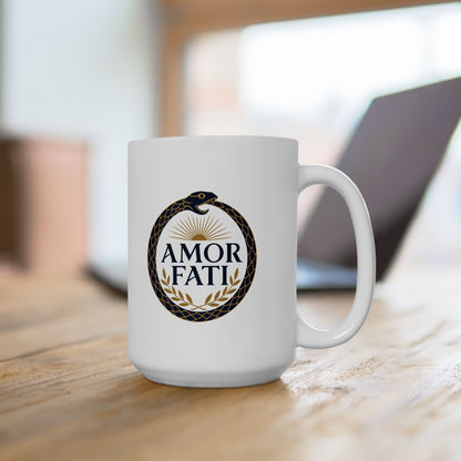 Ouroboros Amor Fati Ceramic Mug, (11oz, 15oz)
