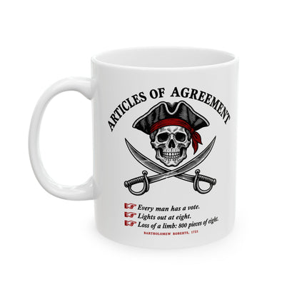Articles of Agreement Pirate Code Ceramic Mug, (11oz, 15oz)