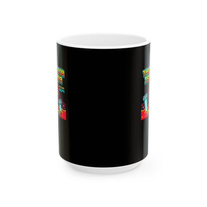 Pompeii Floor is Lava 8 Bit Ceramic Mug, (11oz, 15oz)