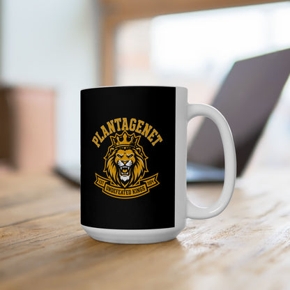 Plantagenet Dynasty Undefeated Lion Ceramic Mug, (11oz, 15oz)