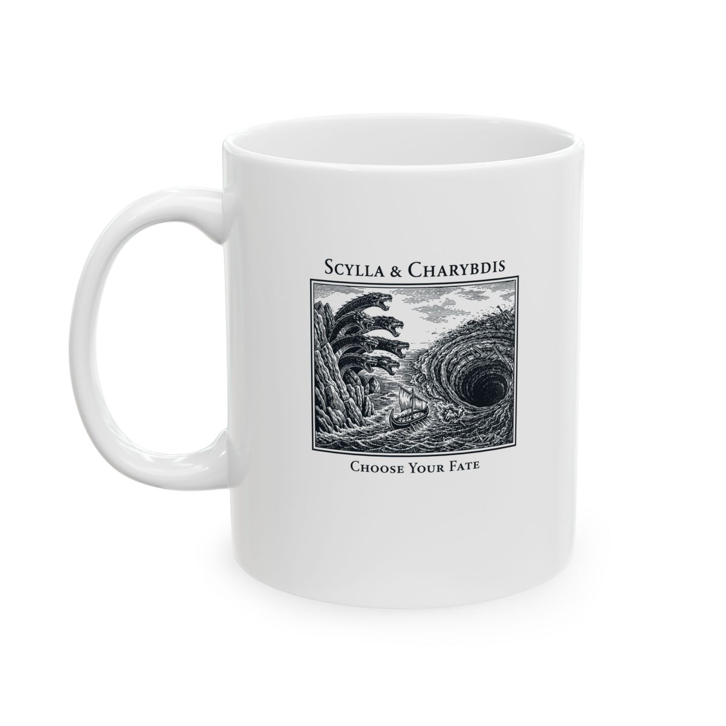 Scylla Charybdis Choose Your Fate Ceramic Mug, (11oz, 15oz)