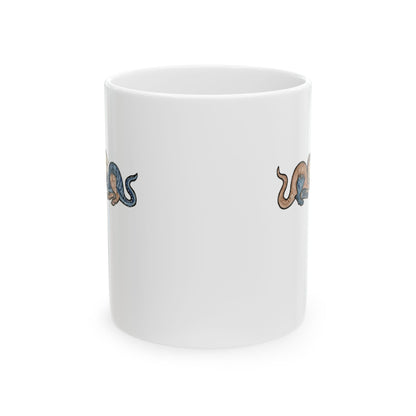 Monk vs Noble Woman Strange Creatures Medieval Marginalia Ceramic Mug, (11oz, 15oz)