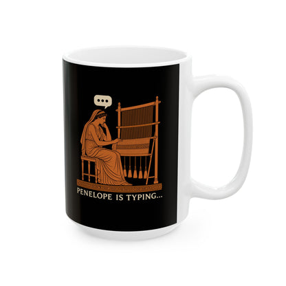 Odysseus Penelope Is Typing Red Figure Ceramic Mug, (11oz, 15oz)