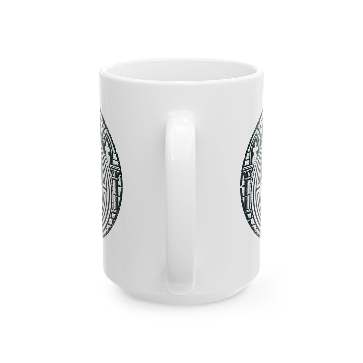 Chartres Cathedral Labyrinth Ceramic Mug, (11oz, 15oz)