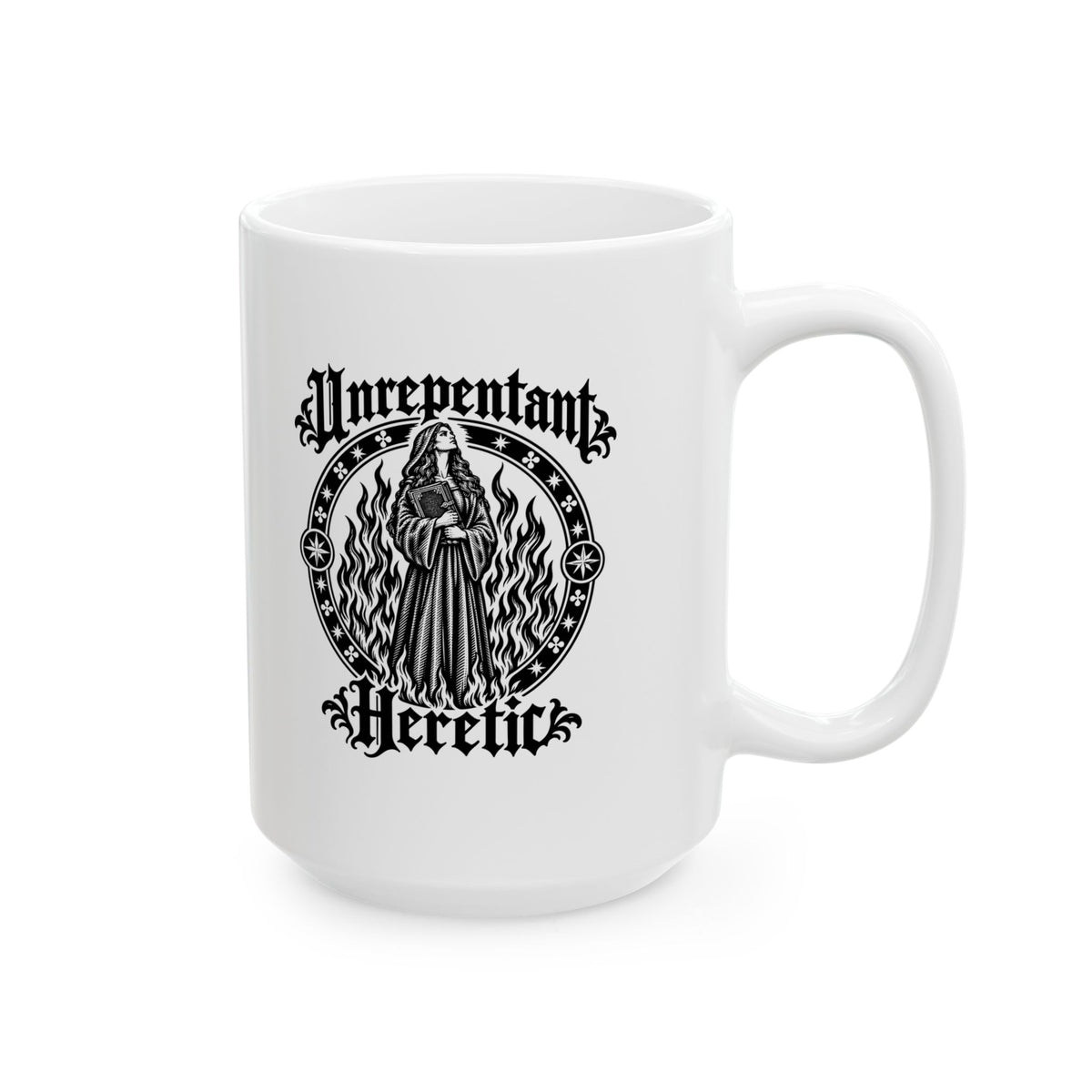 Unrepentant Heretic Woman Ceramic Mug, (11oz, 15oz)