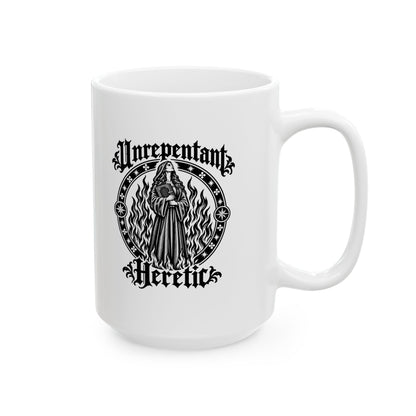 Unrepentant Heretic Woman Ceramic Mug, (11oz, 15oz)