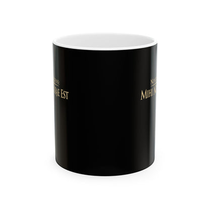 Breaking News: I Don't Care in Latin Ceramic Mug, (11oz, 15oz)