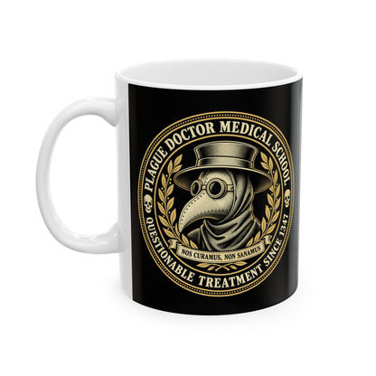Plague Doctor Medical School Seal Ceramic Mug, (11oz, 15oz)