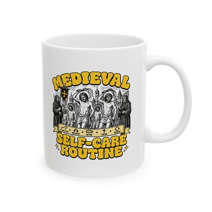 Flagellants Medieval Self Care Ceramic Mug, (11oz, 15oz)
