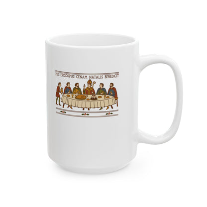 Bayeux Christmas Dinner Ceramic Mug, (11oz, 15oz)