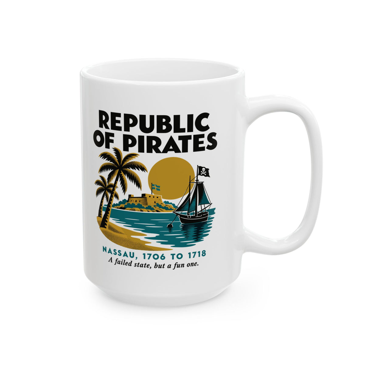 Republic of Pirates Nassau Ceramic Mug, (11oz, 15oz)