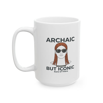 Kore of Thera Archaic Iconic Ceramic Mug, (11oz, 15oz)