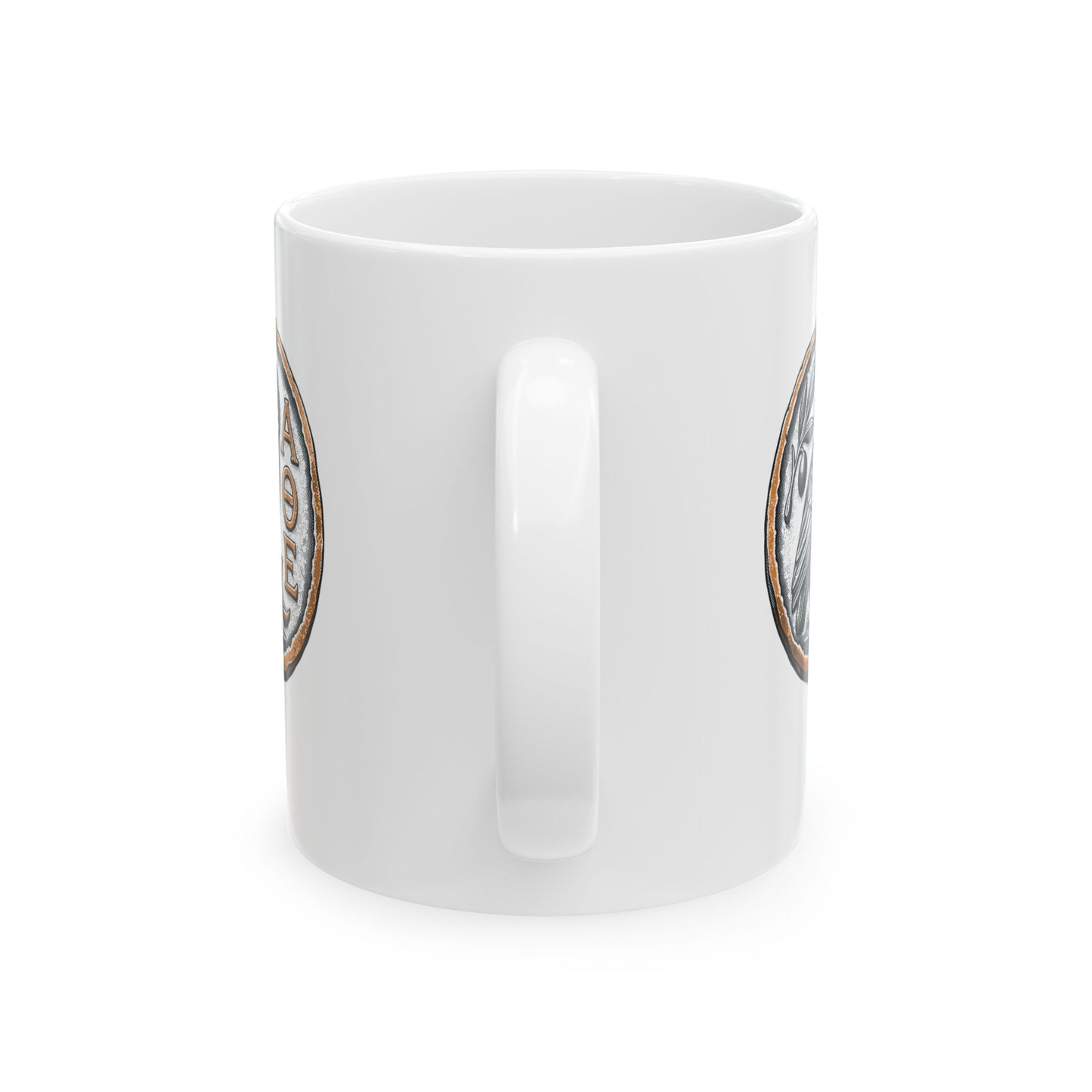 Athens Owl Coin Ceramic Mug, (11oz, 15oz)
