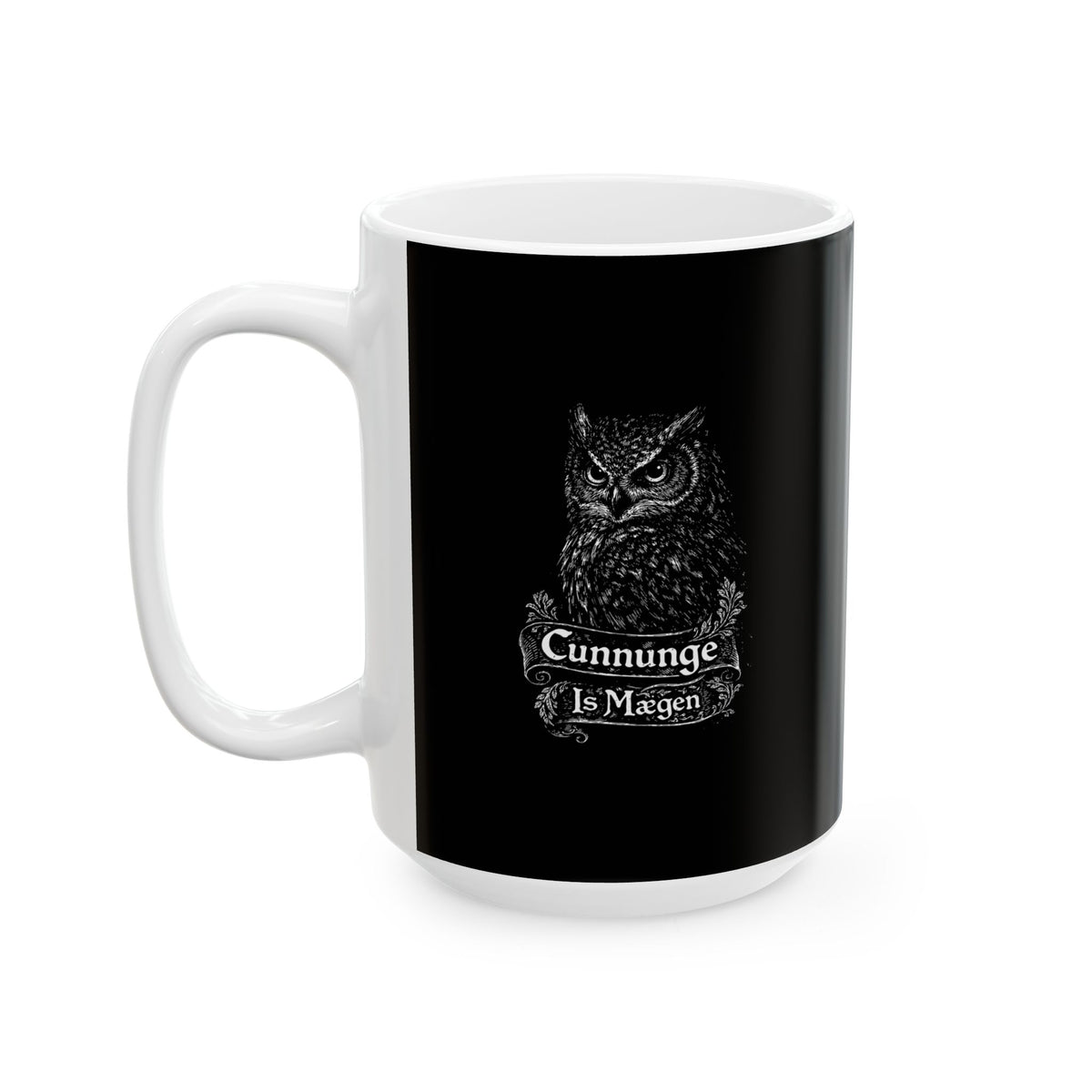 Old English Knowledge is Power Ceramic Mug, (11oz, 15oz)