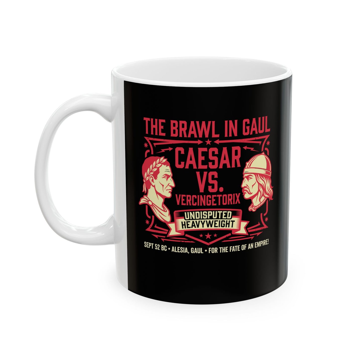 Caesar vs Vercingetorix Battle of Alesia Ceramic Mug, (11oz, 15oz)