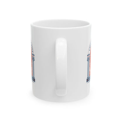Cycladic Figurine 2500 Aegean Sea Ceramic Mug, (11oz, 15oz)