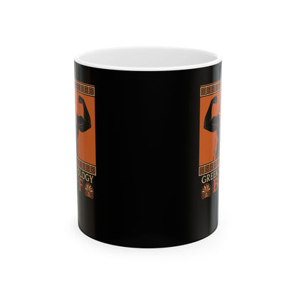 Heracles Greek Mythology Buff Ceramic Mug, (11oz, 15oz)
