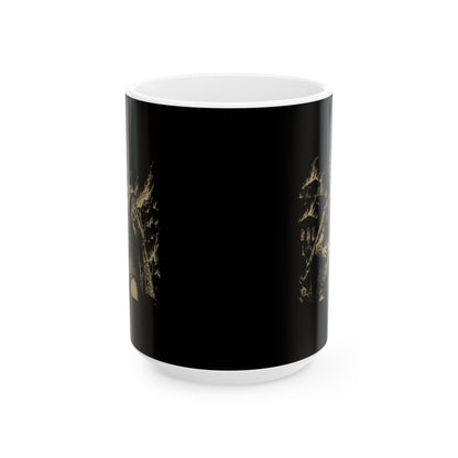 Nero Playing Guitar Ceramic Mug, (11oz, 15oz)
