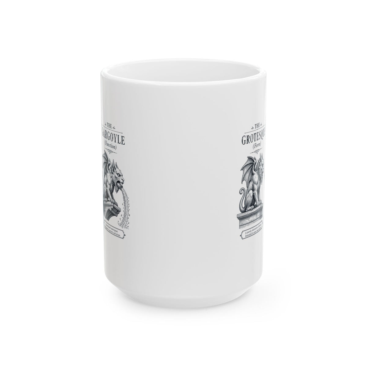 Gargoyle vs Grotesque Ceramic Mug, (11oz, 15oz)